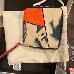 Loewe Orange and Cream Women's Wallet